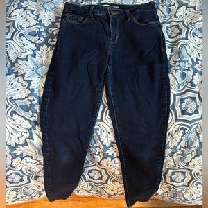 Super Skinny Mid-Rise Jeans- Dark Wash